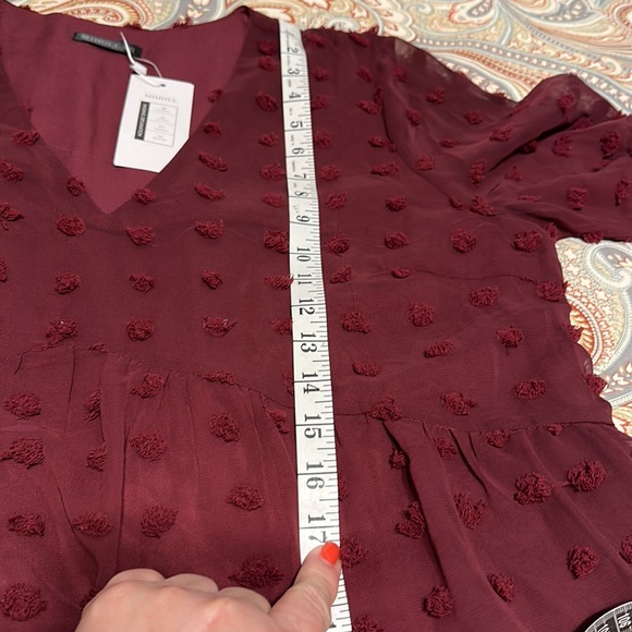 NWT XXL MIHOLL Women's V Neck Short Sleeve Ruffle Loose Summer Flowy Mini Dress - Picture 7 of 13